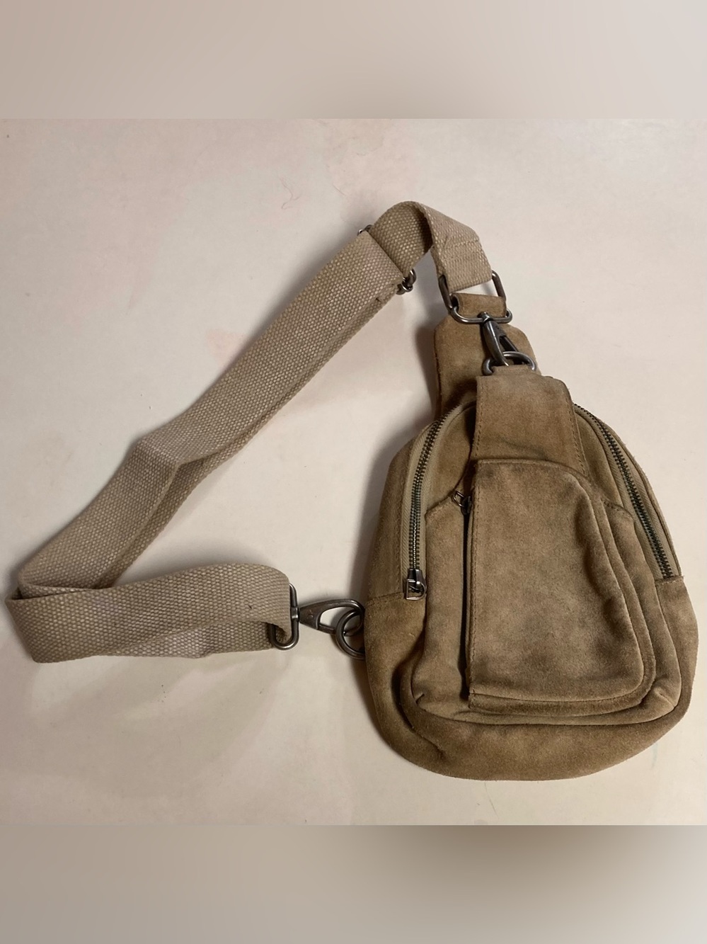 Free People Tan Suede Hudson Sling